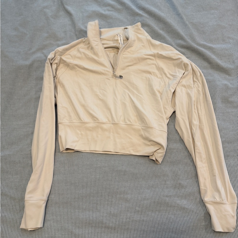 Lululemon Athletica Cream Zip-Up Sweatshirt